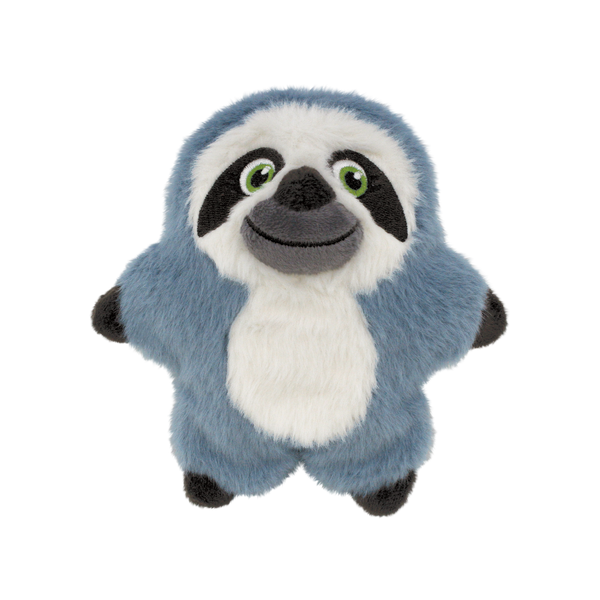 KONG Snuzzles Kiddos sloth toy, designed with ultra-plush materials and a loud squeaker to enrich and calm your dog.