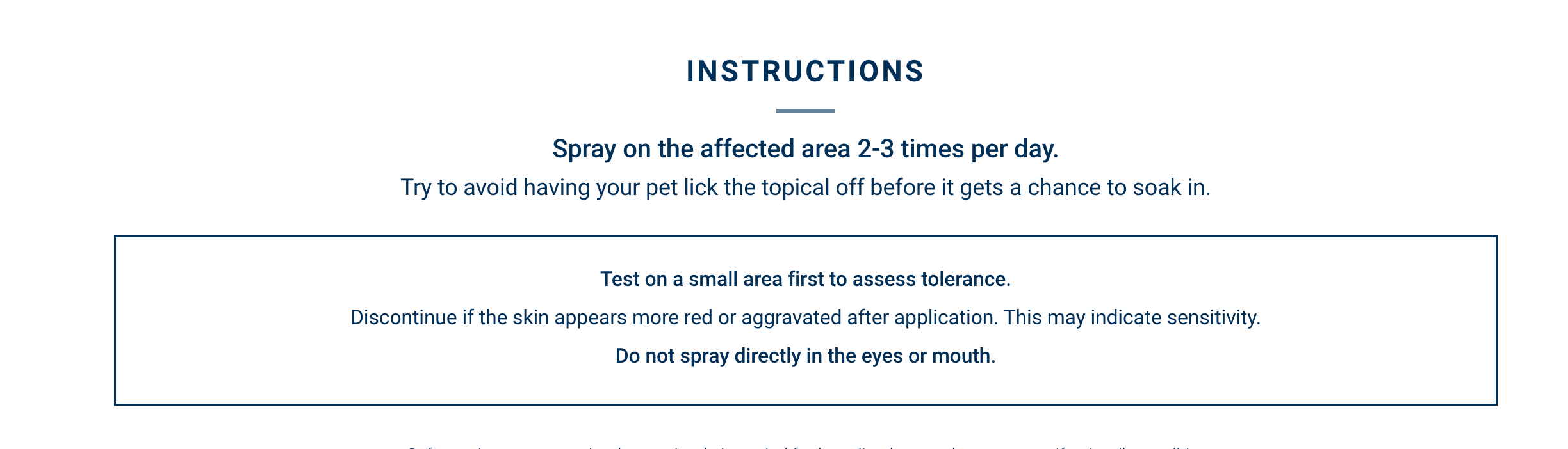 Adored Beast Oopsies & Owies: Image demonstrating proper application of the soothing spray for pet skin care.