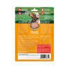 Back view of Shay's Ways Steelhead Salmon Meal Topper package detailing nutritional benefits and usage instructions.