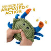 Tall Tails 9” Animated Crab Plush Dog Toy featuring twitchy claws when pressed on