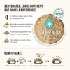 Step-by-step guide on how to prepare The Honest Kitchen Dehydrated Dog Food, including adding water, mixing, and serving instructions.