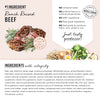 Ranch-raised beef, oats, barley, and fresh vegetables in The Honest Kitchen Whole Grain Beef & Oat recipe