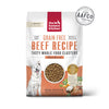 The Honest Kitchen Whole Food Clusters - Grain Free Beef dog food bag, highlighting human grade quality.