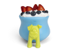 Image of the West Paw Toppl Stopper securely placed inside a stuffed Toppl toy, demonstrating how it keeps treats in place.