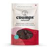 A close-up of Crumps - Traditional Liver Filets packaging, highlighting the 100% Canadian beef liver, high-protein benefits, and all-natural ingredients.
