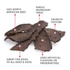 A zoomed-in image of Crumps - Traditional Liver Filets, showing the thinly sliced, crunchy beef liver pieces packed with protein and essential nutrients.