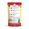 An image of the back of the Benny Bully Nutrimix Treats bag, displaying the nutritional information and list of ingredients.
