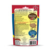 Back view of Benny Bullys - Beef Liver + Blueberry bag highlighting the ingredients and nutritional information.