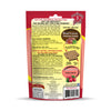 Back view of Benny Bullys Beef Liver + Cranberry treats bag with nutritional information and ingredients