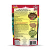 Back view of Benny Bullys Beef Liver + Kelp treats bag with nutritional information and ingredients