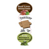Close-up view of Benny Bullys Beef Liver + Kelp treats showing texture and size