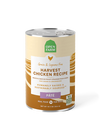 Front view of Open Farm Homestead Chicken Pâté can, featuring ethically sourced chicken and non-GMO ingredients.