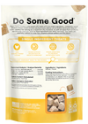 "Back view of Open Farm Freeze-Dried Chicken Dog Treats bag with ingredients"
