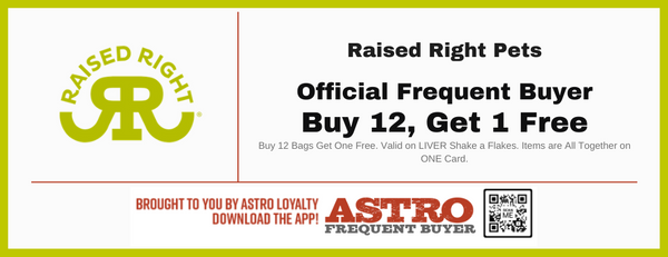 Astro Frequent Buyer Program: Image showcasing the Astro Frequent Buyer program, offering rewards for loyal customers of Raised Right Shake a Flakes