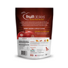 Back view of Fruitables Baked Dog Treats packaging, highlighting the Crispy Bacon & Apple flavour and nutritional value