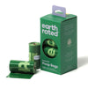 A box of Earth Rated Lavender Scented Poop Bags with extra rolls, highlighting their eco-friendly and leak-proof benefits.