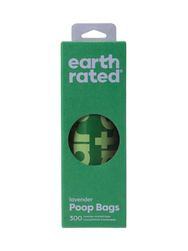 A bulk roll box of Earth Rated Poop Bags, perfect for high-volume use by multi-dog households.