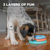 A puppy engaging with the three-layer puzzle feeder, demonstrating mental stimulation and slow feeding benefits.