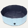 Image capturing a slightly angled view from above the Goo-Eez pool, showcasing depth, wide opening, and sturdy walls perfect for refreshing dog playtime.