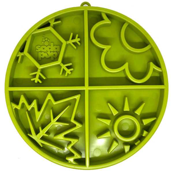 Image of the Soda Pup Four Seasons Enrichment Tray showcasing its unique design and vibrant colours.