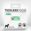 An image of the Tickless Mini Dog repellent in green, emphasizing its vibrant color and compact design.