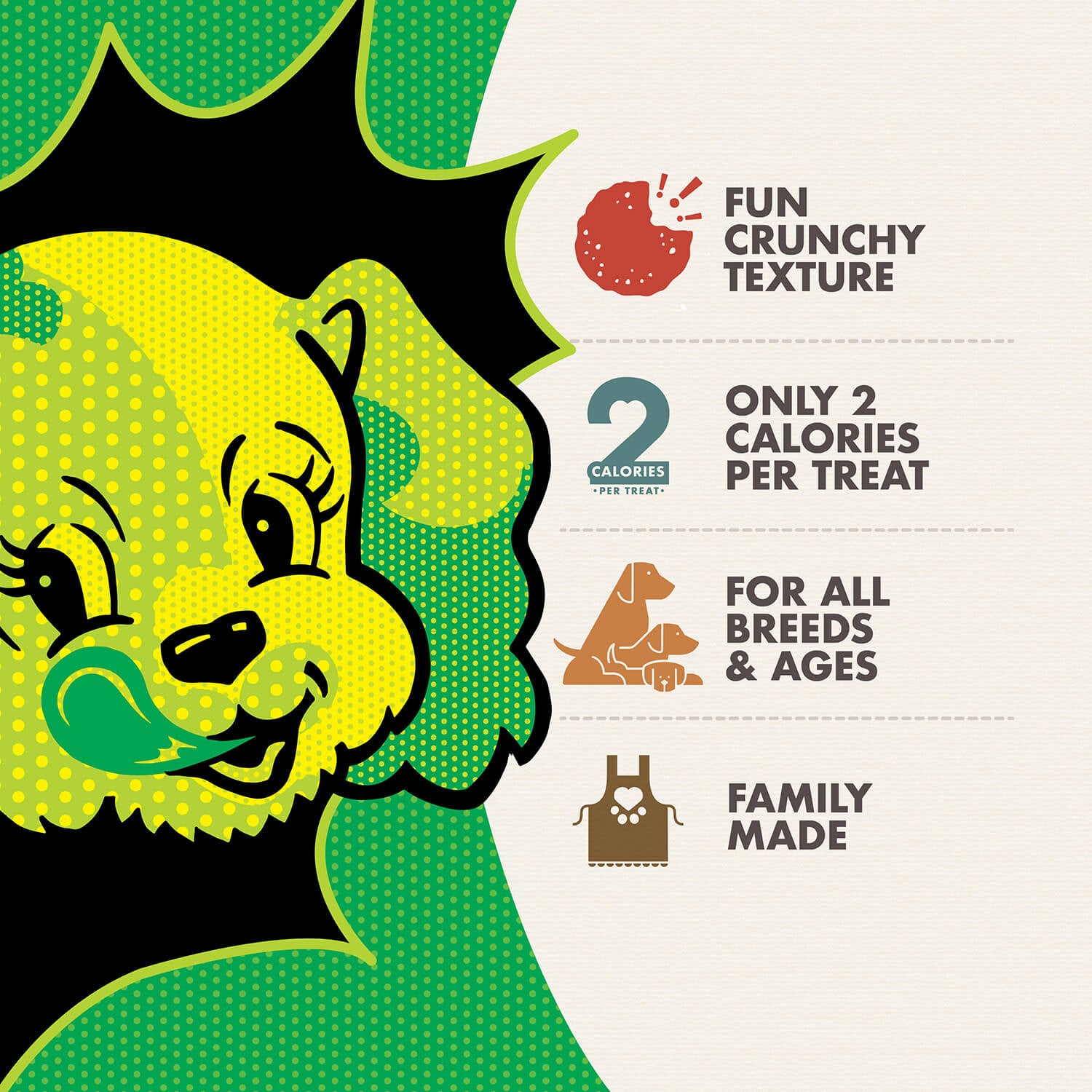 Image highlighting the key features of Fromm Pop'etts - Banana Peanut Buster Cracker Snacks.