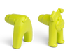 Close-up image of the green West Paw Toppl Stopper, showcasing its sturdy construction and bright green hue.