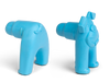 Close-up image of the blue West Paw Toppl Stopper, highlighting its durable design and vibrant colour.