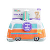 Outward Hound Hide A Surf Van dog toy in its original packaging, highlighting its interactive puzzle and fetch features.