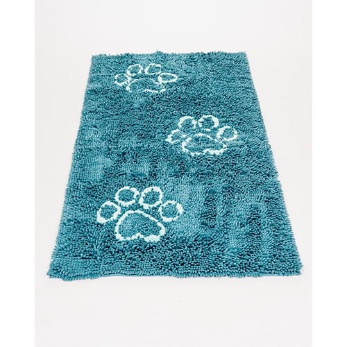 A high-quality image of the Dirty Dog Door Mat runner in pacific blue, showcasing its colour and design.