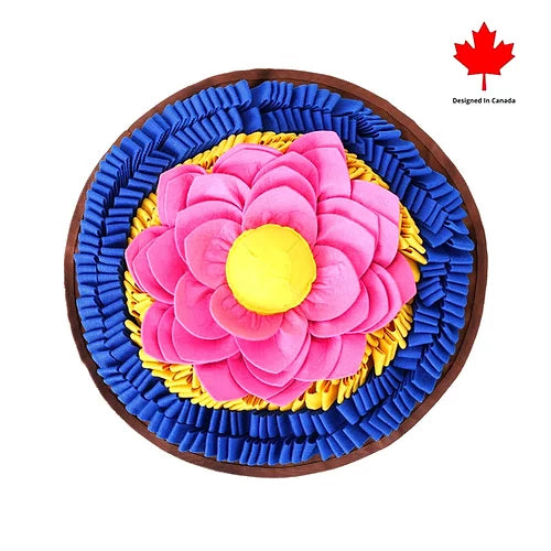 Pawz N Dogz Lotus Snuffle Mat showcasing its vibrant, flower-like design.