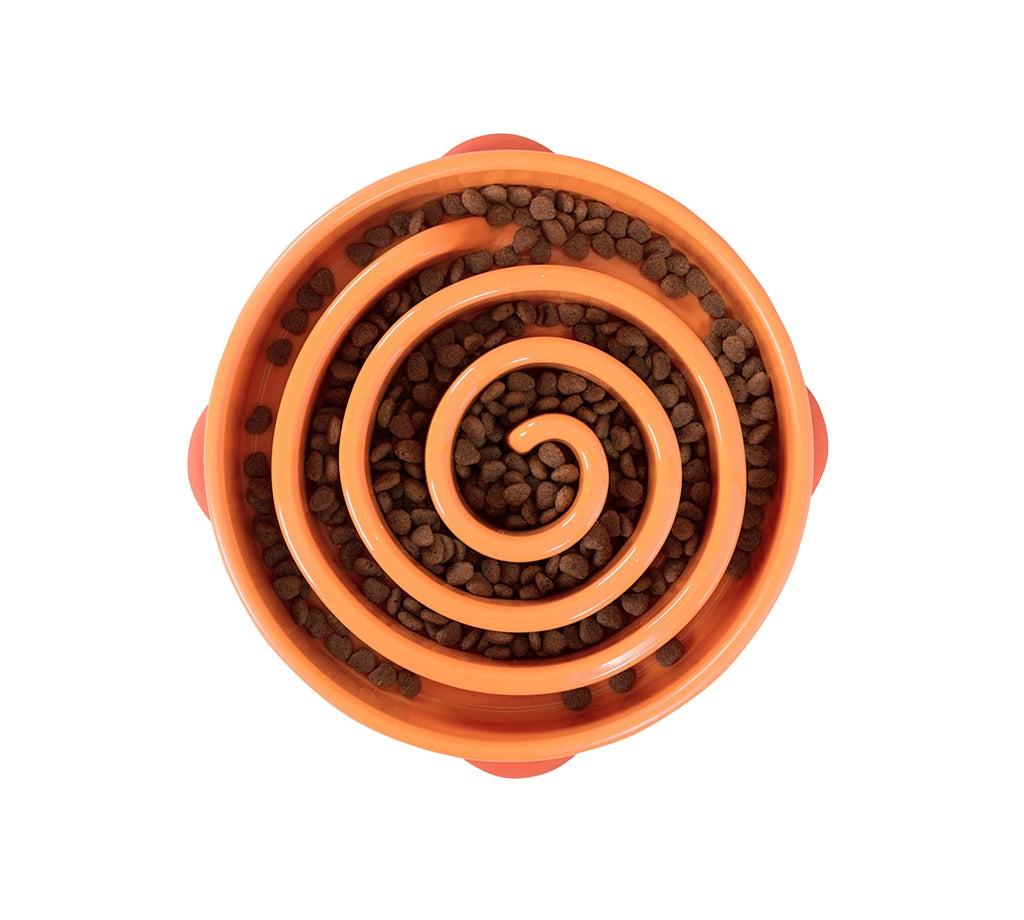 Outward Hound - Slow Feeder Puzzle Bowl - Orange