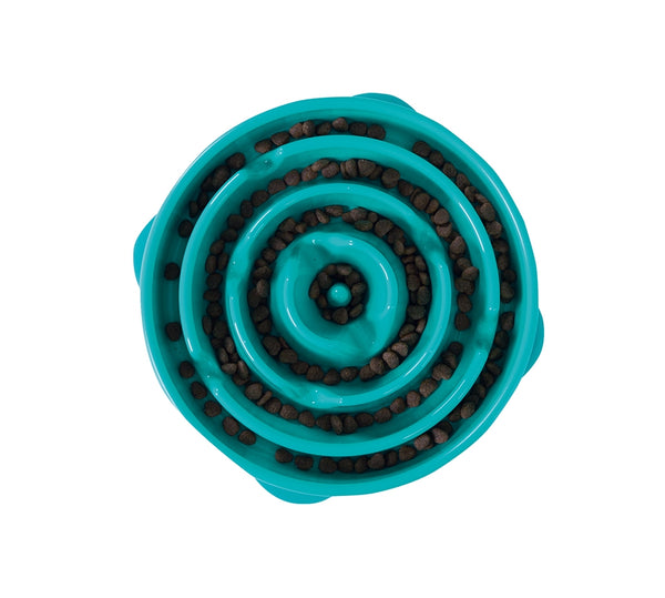 Outward Hound - Slow Feeder Puzzle Bowl - Blue