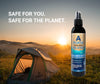 Tick Attack™ Botanical Insect Repellent: Image demonstrating spraying the repellent onto exposed skin for effective protection.