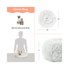 Visual representation of the dimensions for the small size of the Best Friends by Sheri Calming Donut Dog Bed.
