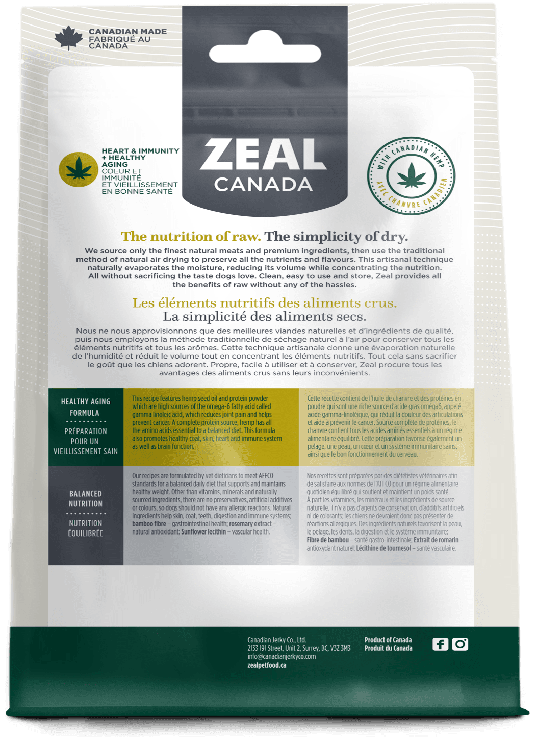 Zeal Canada - Air Dried Beef With Hemp