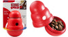 KONG Wobbler opened, filled with treats, showcasing how the toy dispenses food while encouraging dogs to engage in physical and mental activity.