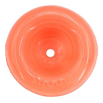 Planet Dog - Orbee Tuff Lil' Snoop interactive puzzle toy in translucent orange, perfect for small dogs seeking mental stimulation.
