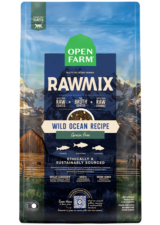 Open Farm Grain Free - Cat Food - RawMix - Wild Ocean - (Salmon, Whitefish & Rockfish)