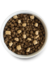 An image showing the Open Farm Rawmix food, highlighting the raw-coated kibble and freeze-dried raw bites