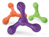 West Paw Skamp dog toy in vibrant purple, green, and orange – designed for fetch, tug, and bounce.