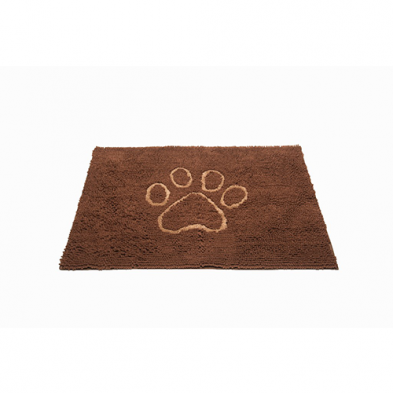 A high-quality image of the Dirty Dog Door Mat in mocha brown, showcasing its colour and design.