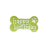 Bosco & Roxy Happy Birthday Bone in green, a fun and tasty way to celebrate your dog's birthday.