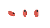 An image of the Tickless Active ultrasonic tick and flea repellent in red, displayed out of its packaging, showing its sleek and portable design.