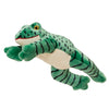 Fluff & Tuff Oliver Frog dog toy shown slightly angled, highlighting soft plush exterior, reinforced stitching, and playful design for interactive and engaging play sessions.