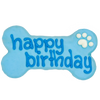 "Bosco & Roxy Happy Birthday Bone in blue – Premium, sustainable dog birthday treat made with love and wholesome ingredients from the Birthday Collection, perfect for eco-conscious pet owners"