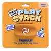 WAGLAB PlayStack The Bully Orange interactive dog toy in packaging featuring a durable natural rubber enrichment toy designed to securely hold chew sticks for safer chewing and longer-lasting mental stimulation