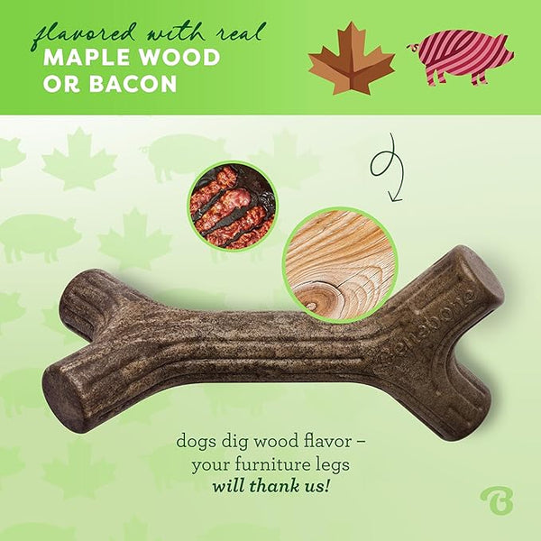 Benebone Maple & Bacon Sticks: Benefits include dental health, mental stimulation, and enjoyment for your dog.