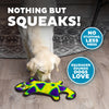 Image showing the Durablez Gecko opened to reveal there is no stuffing inside, only multiple built-in squeakers that keep dogs engaged without the mess.