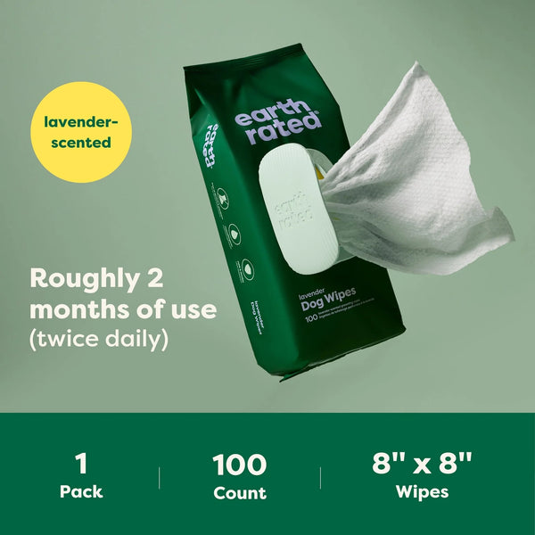 Earth Rated - Textured Pet Grooming Wipes